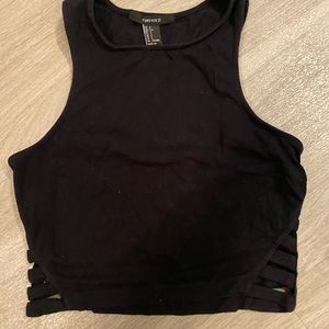 Forever 21 Black Crop Top in Black